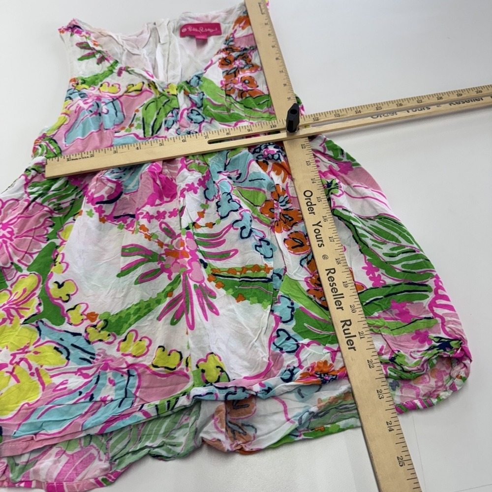 Lilly Pulitzer for Target Top Women XS Multicolor Floral Nosie Posie Preppy Boho - Picture 7 of 8